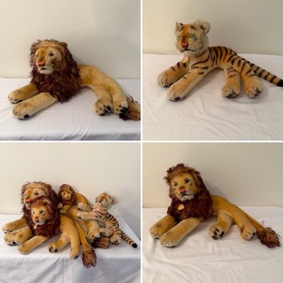 Steiff Plush Lion and Tiger Collection (GB-MG)
