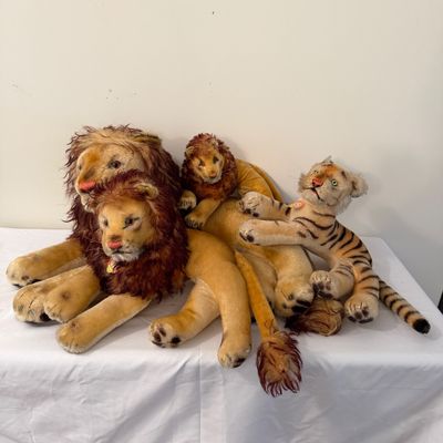 Steiff Plush Lion and Tiger Collection (GB-MG)