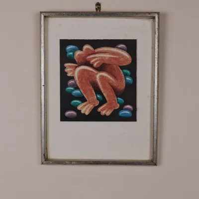 Original Robert Gordy (1933–1986), Crouching Figure, Louisiana Modernist
