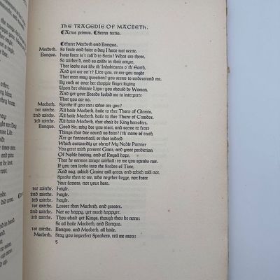William Shakespeare “The Tragedie of Macbeth” – Grabhorn Press, 1952 – Limited Edition of 18