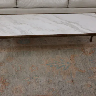 Mid-Century Modern Marble Top Coffee Table