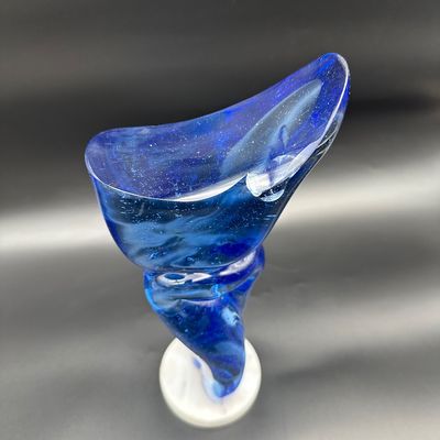 Maurice Alvarado “Blue Torso” Blown Glass Sculpture