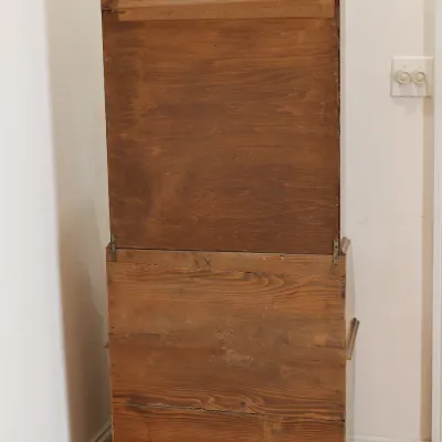 Antique Dutch-Style Burlwood & Marquetry Bombé Secretary Bookcase