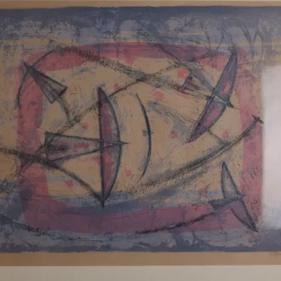 Rufino Tamayo (1899–1991), “Poesía del Vuelo,” 1958, Signed & Numbered Color Lithograph 38/100