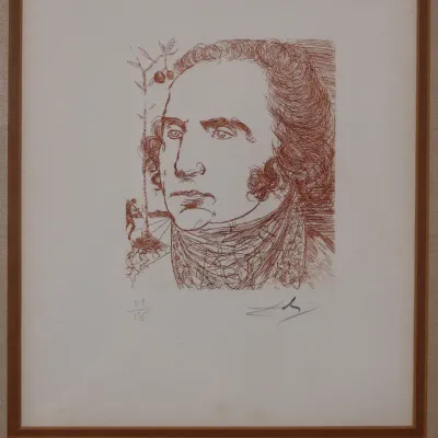 Salvador Dalí “George Washington” from Five Americans, 1967 Signed Etching