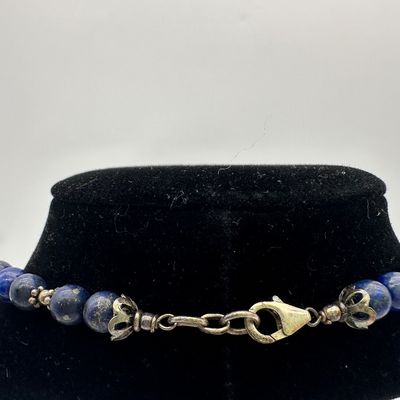 Sterling Silver & Lapis Lazuli Statement Necklace