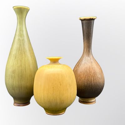 Berndt Friberg for Gustavsberg – Three Miniature Stoneware Vases