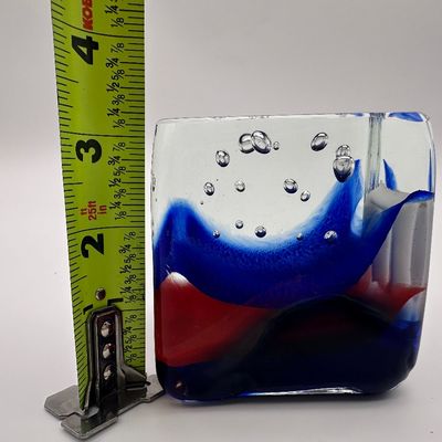 Robert William Willson Signed Glass Cube, 1977