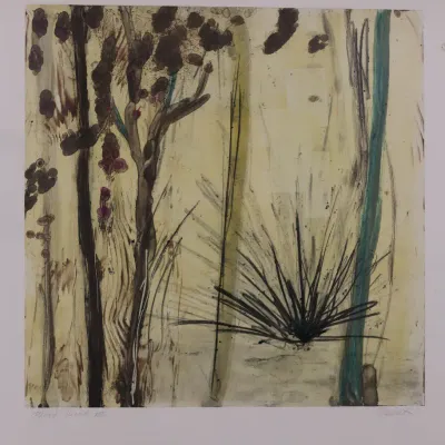 Allison Stewart “Wood Winds XIII” Monoprint – Signed & Titled