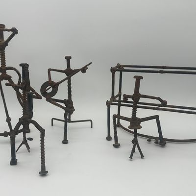 Signed Welded Metal Musician Sculpture Ensemble