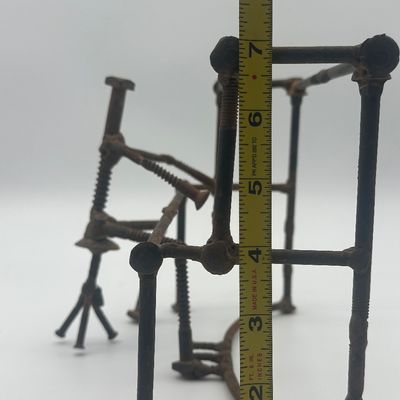 Signed Welded Metal Musician Sculpture Ensemble