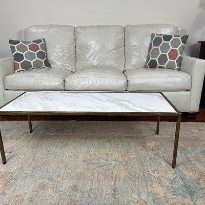 Mid-Century Modern Marble Top Coffee Table