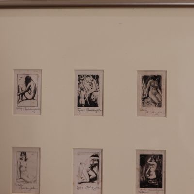 Morris Henry Hobbs – Nineteen Portraits – 19 Signed Miniature Etchings, Framed