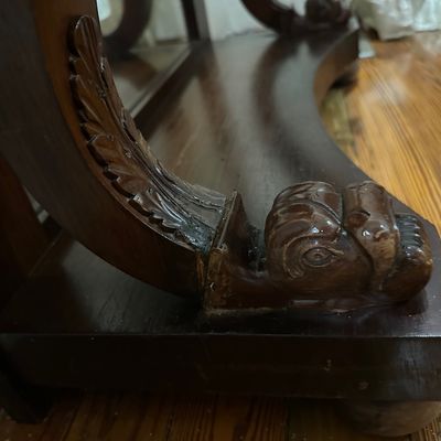 William IV Carved Rosewood Pier Table with Marble Top, circa 1825