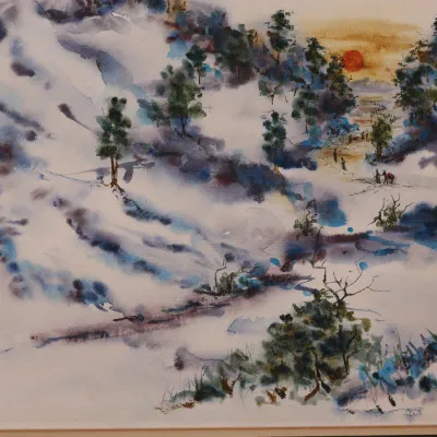 Charles Reinike III (American/Louisiana, b. 1947), Untitled Landscape from “Shekinah,” 1975, Signed Watercolor