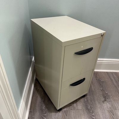 2-Drawer Mobile Metal Filing Cabinet