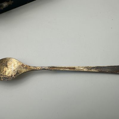 18 Egon Lauridsen ELA Denmark Sterling Silver & Guilloché Enamel Cocktail Forks