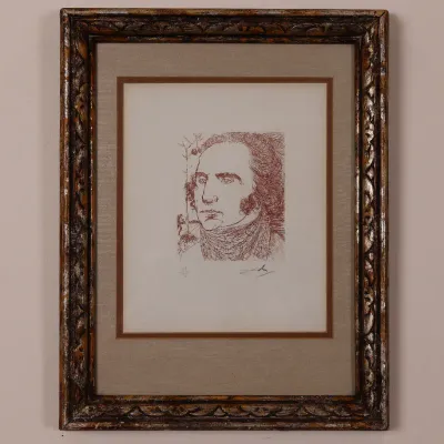 Salvador Dalí “George Washington” from Five Americans, 1967 Signed Etching