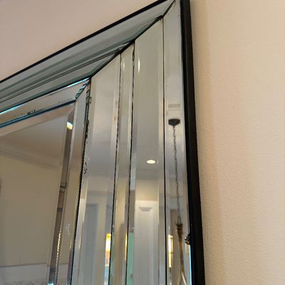 Hollywood Regency Beveled Mirrored Wall Mirror