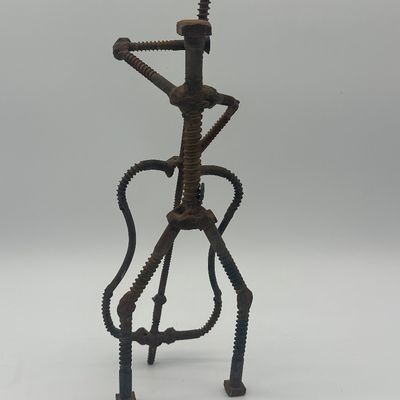 Signed Welded Metal Musician Sculpture Ensemble