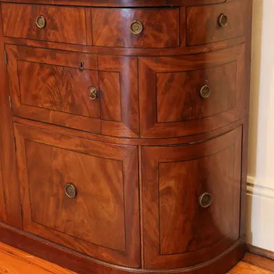Regency Ebony-Banded Flame Mahogany Sideboard, Circa 1815