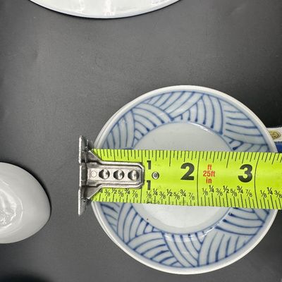 Vintage Chinese Blue & White Porcelain Dining Set for Four