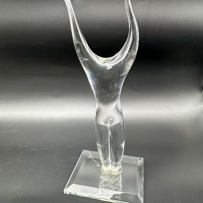 Maurice Alvarado (American, b. 1958) “Standing Figure” Glass Sculpture, 2000