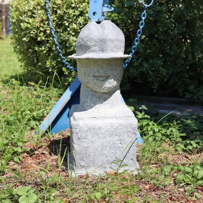 Unknown American Artist, “Man With Hat,” 20th Century, AP Figural Sculpture