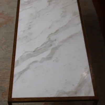 Mid-Century Modern Marble Top Coffee Table