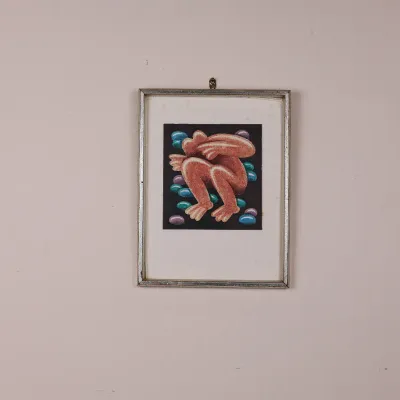 Original Robert Gordy (1933–1986), Crouching Figure, Louisiana Modernist