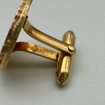 14K Gold Spiral Cufflink