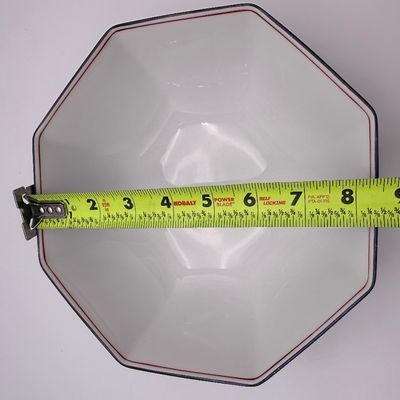 Vintage 1975 Fitz and Floyd Imari-Style Octagonal Porcelain Bowl