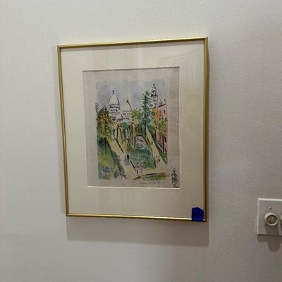 Maurice Utrillo Signed Color Lithograph – Montmartre (Paris Capitale), 1955