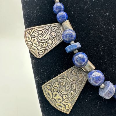 Sterling Silver & Lapis Lazuli Statement Necklace
