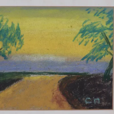 Charles Hudson (American, 20th Century), Untitled Landscape, Signed Pastel