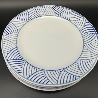 Vintage Chinese Blue & White Porcelain Dining Set for Four