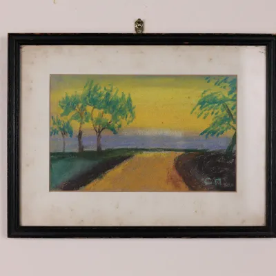 Charles Hudson (American, 20th Century), Untitled Landscape, Signed Pastel