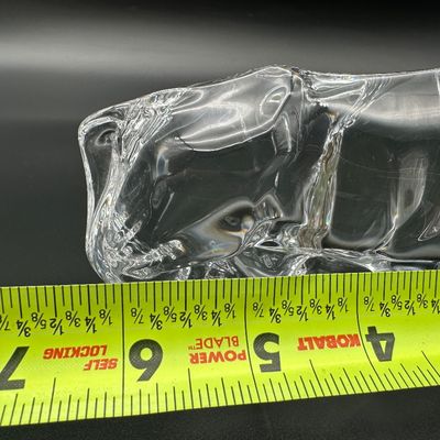 Baccarat Clear Crystal Bull Sculpture