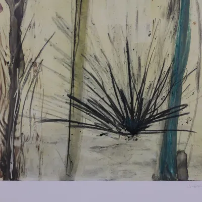 Allison Stewart “Wood Winds XIII” Monoprint – Signed & Titled