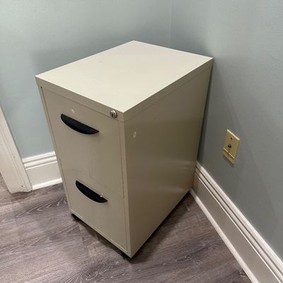 2-Drawer Mobile Metal Filing Cabinet