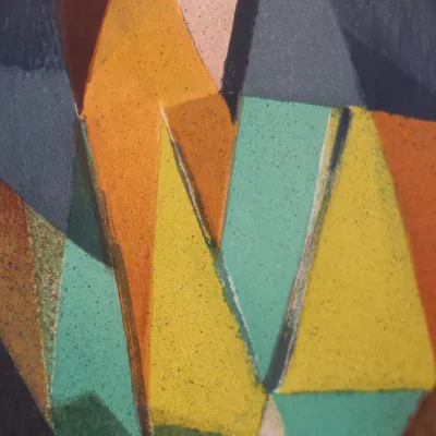 Jacques Villon (1875–1963), Cubist Figure, 1914/1962, Signed & Numbered Color Lithograph 104/175