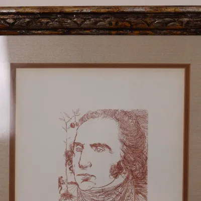 Salvador Dalí “George Washington” from Five Americans, 1967 Signed Etching