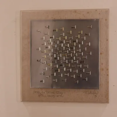 Terry Weldon “Detail for Textural Study – Metallic Razors on Tin” 1975 Metal Sculpture