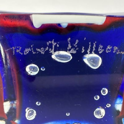 Robert William Willson Signed Glass Cube, 1977