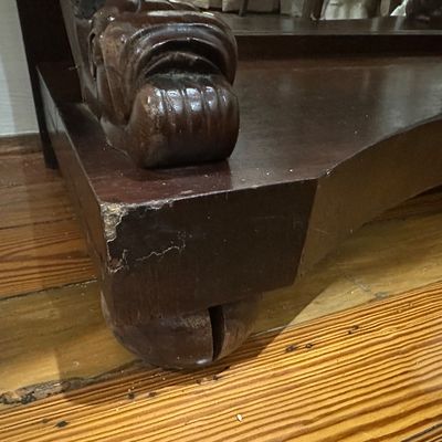 William IV Carved Rosewood Pier Table with Marble Top, circa 1825