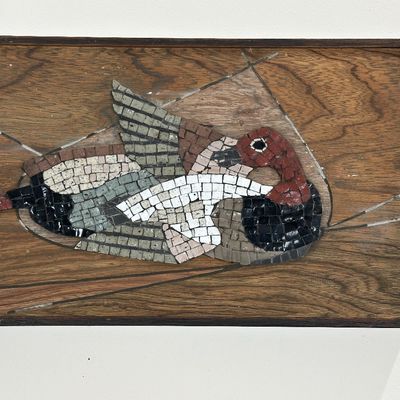 Rare 1957 Primus Designs “Ducks” Mid-Century Modern Mosaic Wall Art Panel