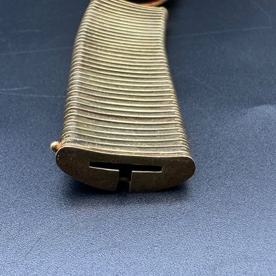 Italian 18K Gold Wide Tubogas Bracele