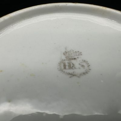Hilditch & Son “Oriental Musicians” Porcelain Cup & Saucer, c. 1825