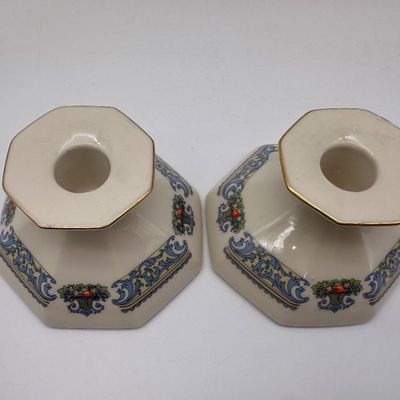 Lenox Autumn China Teapot, Teacups, Candlesticks & Bow