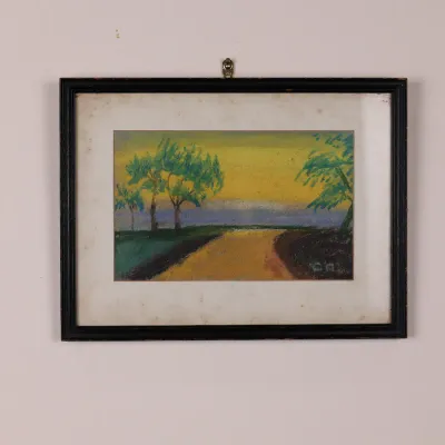 Charles Hudson (American, 20th Century), Untitled Landscape, Signed Pastel